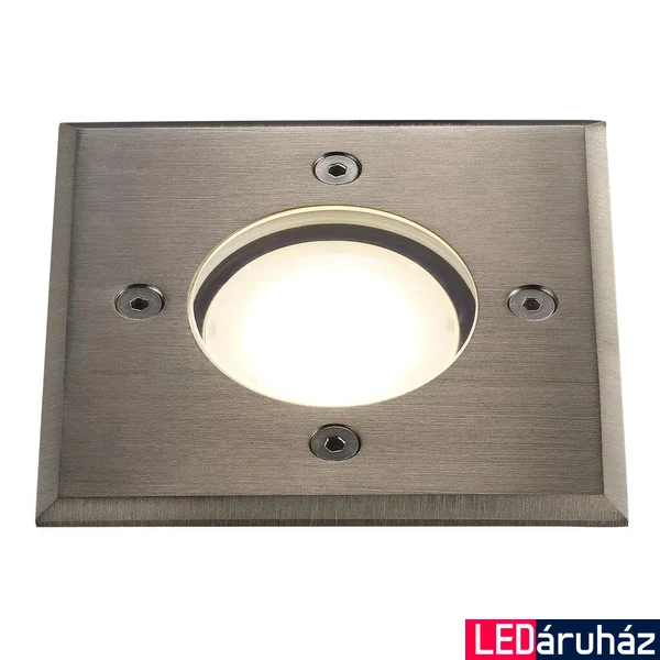 NORDLUX Pato Square kültéri beépíthető lámpa, szálcsiszolt, GU10, max. 35W, 83840034