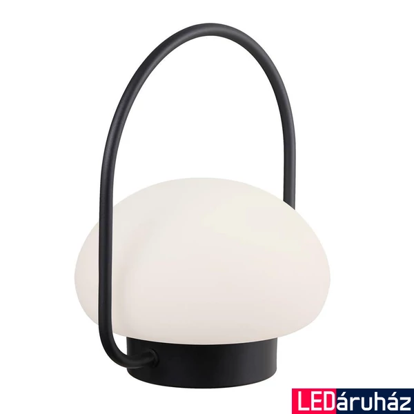 NORDLUX Sponge To Go kültéri asztali lámpa, elemes, USB töltés, fekete, 2700K melegfehér, beépített LED, 4,8, 300 lm, 2018145003