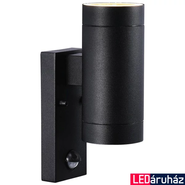 NORDLUX Tin Maxi Sensor kültéri fali lámpa, fekete, GU10, max. 2X35W, 21519103