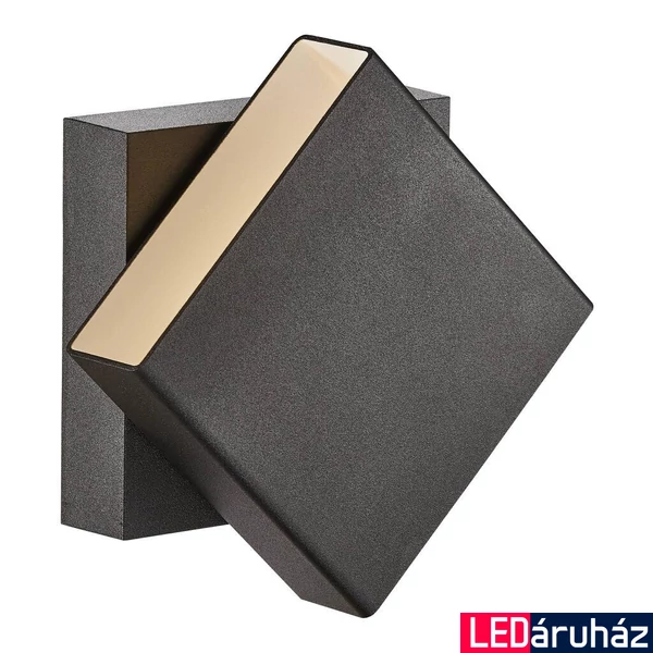 NORDLUX Turn kültéri fali lámpa, forgatható, fekete, 2700K melegfehér, beépített LED, 13W, 800 lm, 2019061003