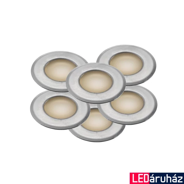 NORDLUX Une 6-Kit kültéri beépíthető lámpa, szálcsiszolt, 3000K melegfehér, beépített LED, 0,6W , 20 lm, 45420034