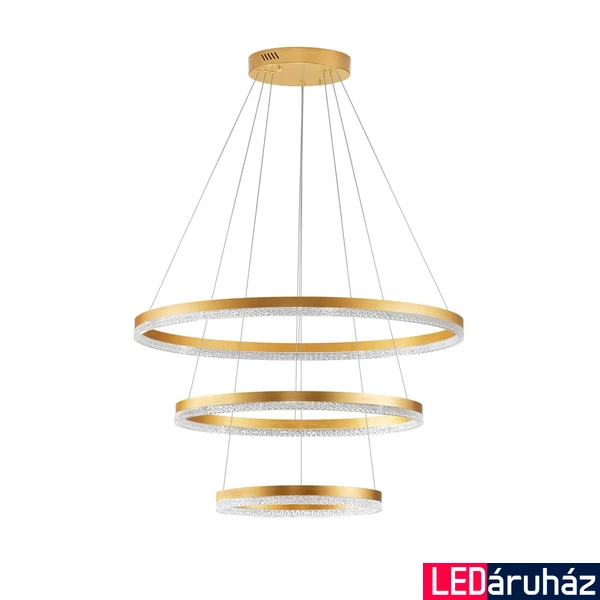 Nova Luce ADRIA függeszték, arany, 3000K melegfehér, beépített LED, 1x97W, 9452 lm, 9530232
