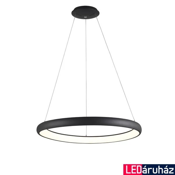 Nova Luce ALBI 1 ágú függeszték, fekete, 3000K melegfehér, beépített LED, 80W, 4000 lm, 8105604D