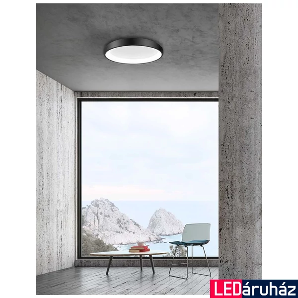 Nova Luce ALBI mennyezeti lámpa, fekete, 3000K melegfehér, beépített LED, 50W, 2876 lm, 8105611