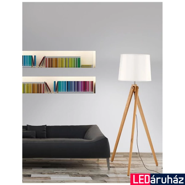 Nova Luce ALMA állólámpa, fehér, E27 foglalattal, max. 1x42W, 60201