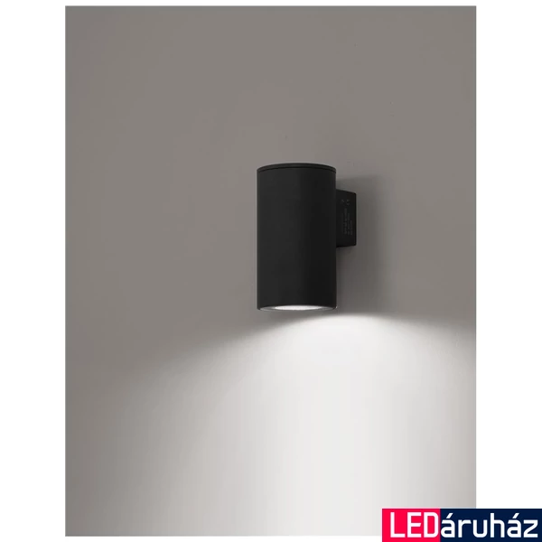 Nova Luce ALP kültéri fali lámpa, fekete, 3000K melegfehér, beépített LED, 1x10W, 600 lm, 9010008