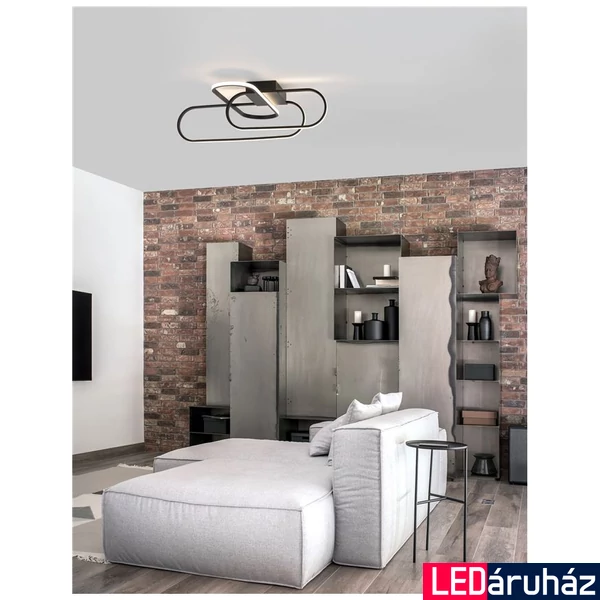 Nova Luce ARTE mennyezeti lámpa, fekete, 3000K melegfehér, beépített LED, 1x38W, 2604 lm, 9113841