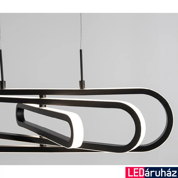 Nova Luce ARTE több ágú függeszték, fekete, 3000K melegfehér, beépített LED, 1x50W, 3500 lm, 9110351