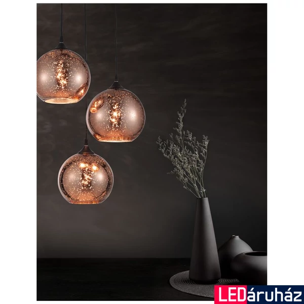 Nova Luce BLAZE több ágú függeszték, réz, E27 foglalattal, max. 3x28W, 8142681