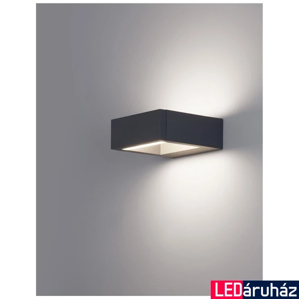 Nova Luce BLISS kültéri fali lámpa, szürke, 3000K melegfehér, beépített LED, 1x7W, 560 lm, 819502