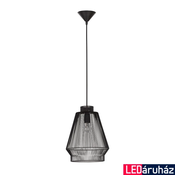 Nova Luce BREDO függeszték, fekete, E27 foglalattal, max. 1x12W, 9586510