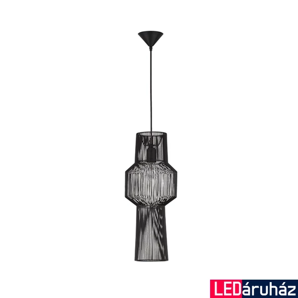 Nova Luce BREDO függeszték, fekete, E27 foglalattal, max. 1x12W, 9586511