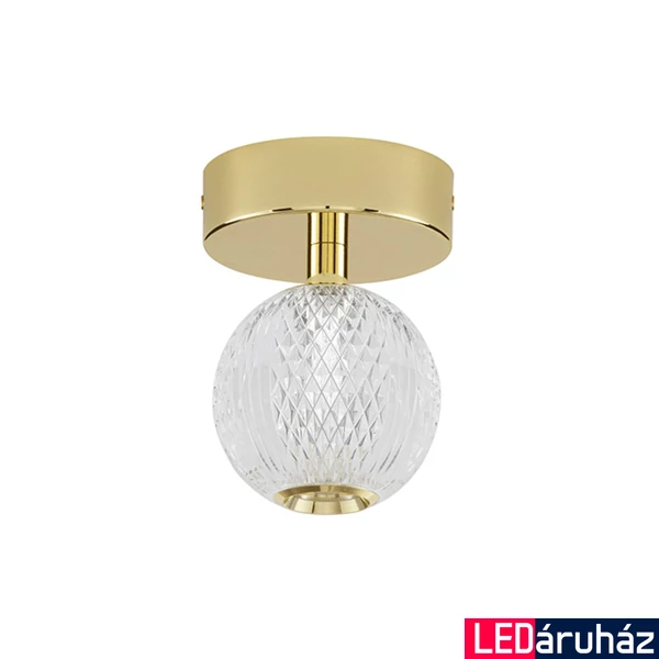Nova Luce BRILLANTE mennyezeti lámpa, arany, 3200K melegfehér, beépített LED, 1x4W, 246 lm, 9522010