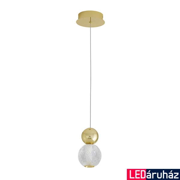 Nova Luce BRILLE függeszték, arany, 3200K melegfehér, beépített LED, 1x4W, 344 lm, 9511020