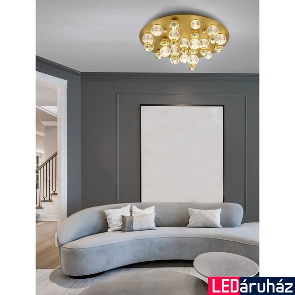 Nova Luce BRILLE mennyezeti lámpa, arany, 3200K melegfehér, beépített LED, 1x86W, 5171 lm, 9695700