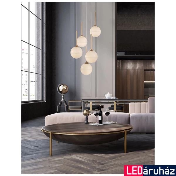 Nova Luce CANTONA több ágú függeszték, arany, G9 foglalattal, max. 5x5W, 9960614