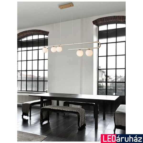 Nova Luce CANTONA több ágú függeszték, arany, G9 foglalattal, max. 5x5W, 9960616