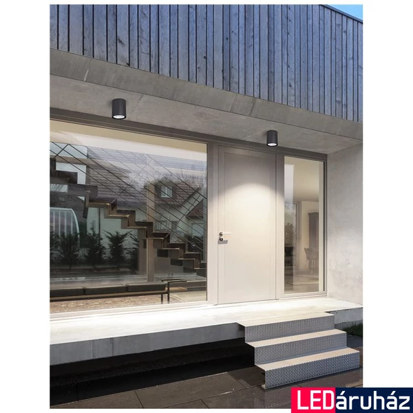 Nova Luce CECI kültéri mennyezeti lámpa, fekete, 3000K melegfehér, beépített LED, 1x6W, 520 lm, 9200611