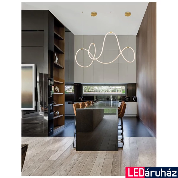 Nova Luce CERELIA 1 ágú függeszték, arany, 3000K melegfehér, beépített LED, 1x57W, 3189 lm, 9082093