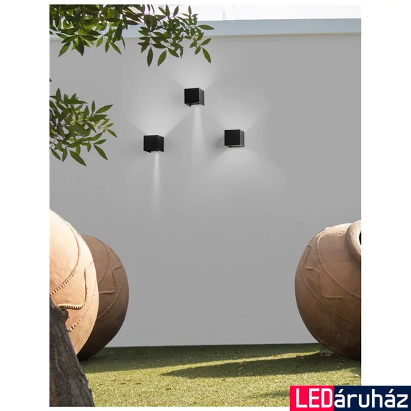 Nova Luce COMO kültéri fali lámpa, fekete, 3000K melegfehér, beépített LED, 1x6W, 510 lm, 847408