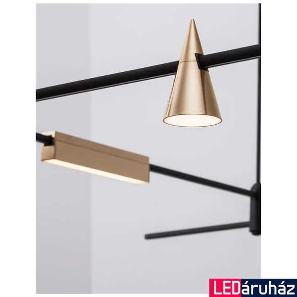Nova Luce CONO sínre szerelhető lámpa, decorative mágneses sínrendszerhez, arany, 3000K melegfehér, beépített LED, 1x5W, 300 lm, 9090286