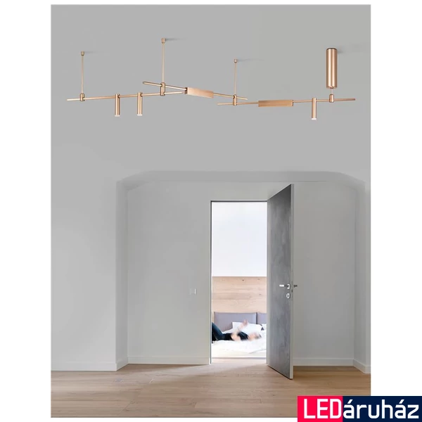 Nova Luce CRON függesztett sín szerkezet, decorative mágneses sínrendszerhez, matt arany, 9028310
