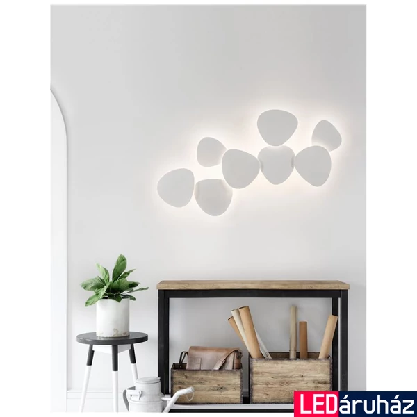 Nova Luce CRONUS fali lámpa, indirekt fénnyel, fehér, 3000K melegfehér, beépített LED, 1x10W, 927 lm, 9084071