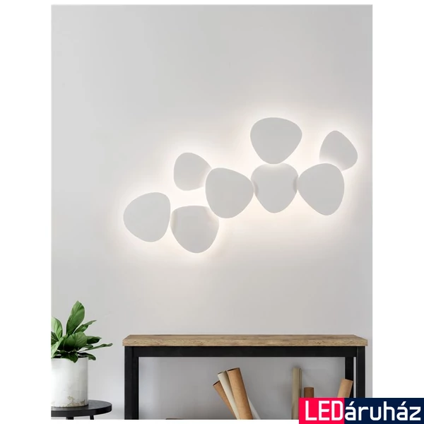 Nova Luce CRONUS fali lámpa, indirekt fénnyel, fehér, 3000K melegfehér, beépített LED, 1x10W, 1121 lm, 9084081