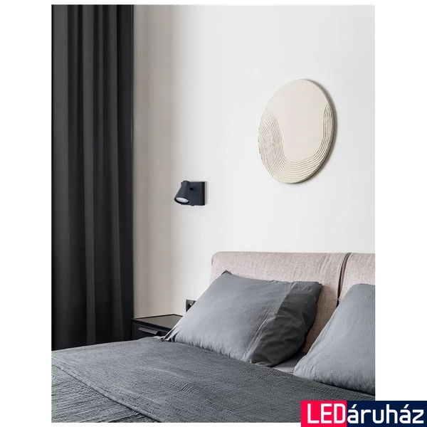 Nova Luce DUBLIN fali lámpa, fekete, GU10 foglalattal, max. 1x10W, 9155712