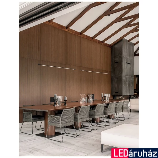 Nova Luce ELETTRA 1 ágú függeszték, fekete, 3000K melegfehér, beépített LED, 1x20W, 1400 lm, 9088101