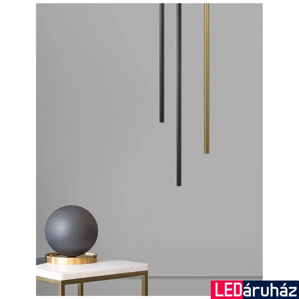 Nova Luce ELETTRA 1 ágú függeszték, fekete, 3000K melegfehér, beépített LED, 1x5W, 350 lm, 9088103