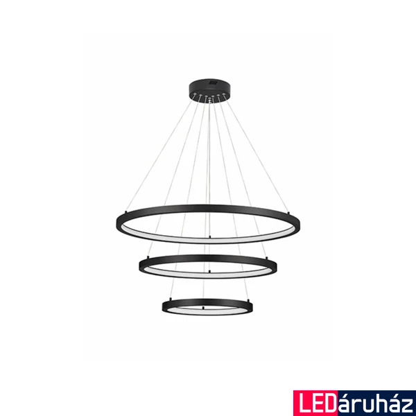 Nova Luce EMPATIA függeszték, fekete, 3000K melegfehér, beépített LED, 1x108W, 2244 lm, 9172867