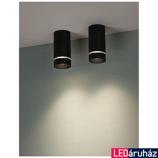 Nova Luce ESCA mennyezeti lámpa, fekete, GU10-MR16 foglalattal, max. 1x10W, 9387001