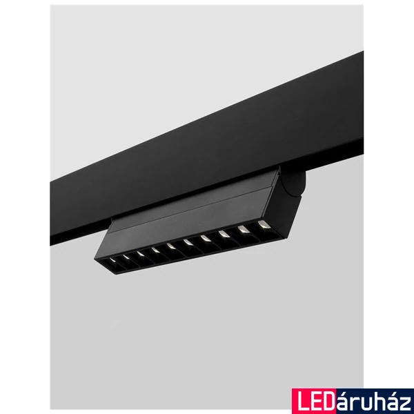 Nova Luce ESTE sínre szerelhető lámpa, profile mágnes profilos sínrendszerhez, állítható dőlésszögű, fekete, 4000K természetes fehér, beépített LED, 1x15W, 1428 lm, 8252006