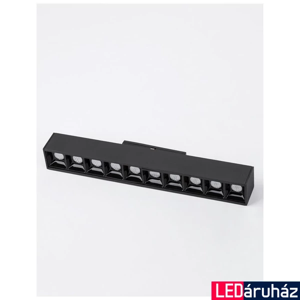 Nova Luce ESTE sínre szerelhető lámpa, profile mágnes profilos sínrendszerhez, fekete, 4000K természetes fehér, beépített LED, 1x15W, 1080 lm, 8252004