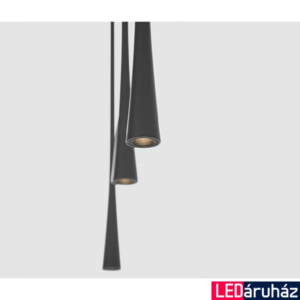 Nova Luce GOCCIO több ágú függeszték, fekete, 3000K melegfehér, beépített LED, 1x35W, 1065 lm, 9504001