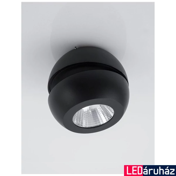 Nova Luce GON spotlámpa, fekete, 3000K melegfehér, beépített LED, 1x5W, 400 lm, 9105101