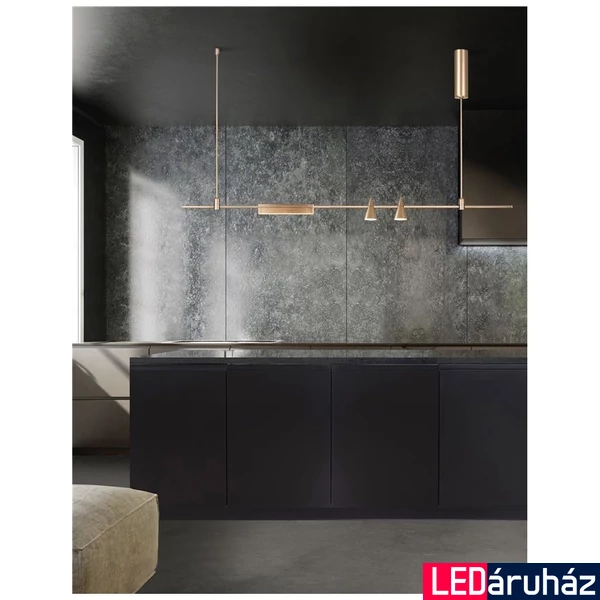 Nova Luce GRAMMI 04 függesztett sín szerkezet, decorative mágneses sínrendszerhez, matt arany, 9028750