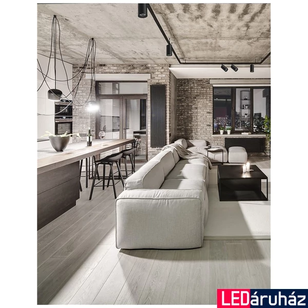Nova Luce TRACK 3 fázisú sínre szerelhető lámpa, fekete, 3000K melegfehér, beépített LED, 1x30W, 3000 lm, 7770410
