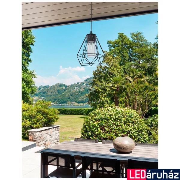 Nova Luce ISIDORA kültéri 1 ágú függeszték, fekete, E27 foglalattal, max. 1x18W, 870445