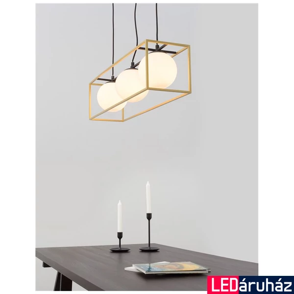 Nova Luce JULIET 1 ágú függeszték, matt arany, E14 foglalattal, max. 3x28W, 9206402