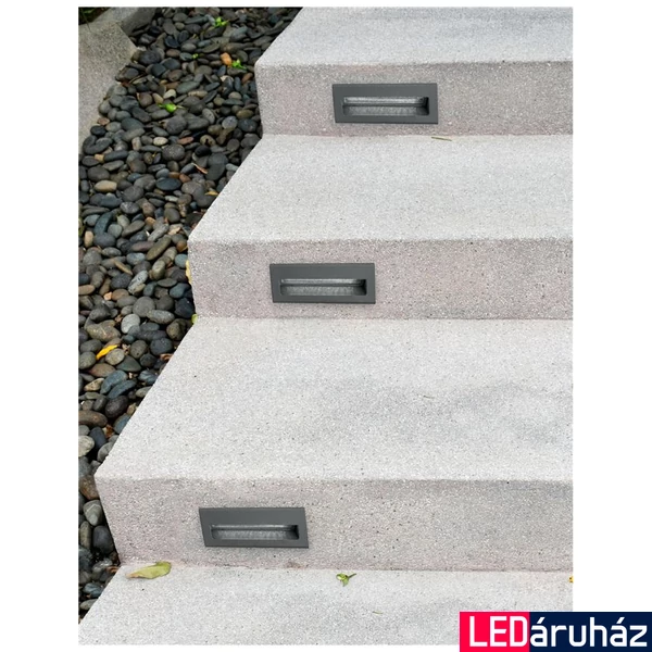 Nova Luce KRYPTON kültéri beépíthető lámpa, szürke, 3000K melegfehér, beépített LED, 1x5W, 134 lm, 726406