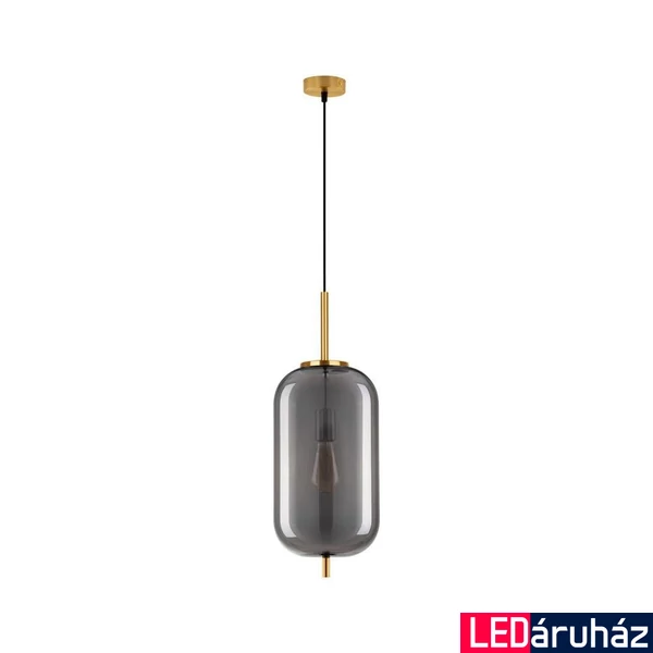 Nova Luce LATO függeszték, sárgaréz, füstszínű, E27 foglalattal, max. 1x12W, 9624080