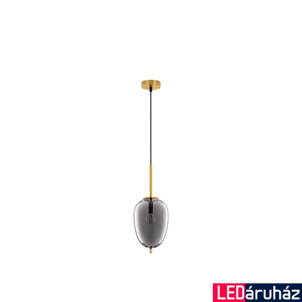 Nova Luce LATO függeszték, sárgaréz, füstszínű, E27 foglalattal, max. 1x12W, 9624098