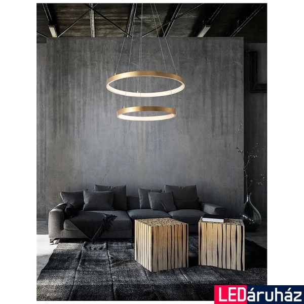 Nova Luce LEON több ágú függeszték, matt arany, 3000K melegfehér, beépített LED, 1x65W, 3900 lm, 8100281