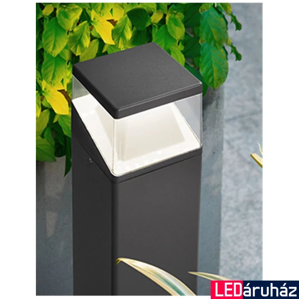Nova Luce LOCK kültéri állólámpa, szürke, 3000K melegfehér, beépített LED, 1x12W, 960 lm, 813104