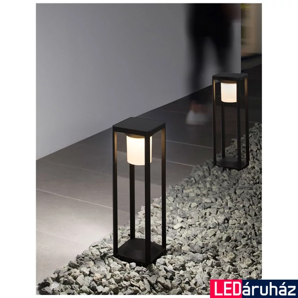 Nova Luce LOVETO kültéri állólámpa, mozgásérzékelővel, sötétszürke, 3000K melegfehér, beépített LED, 1x1W, 152 lm, 9120622