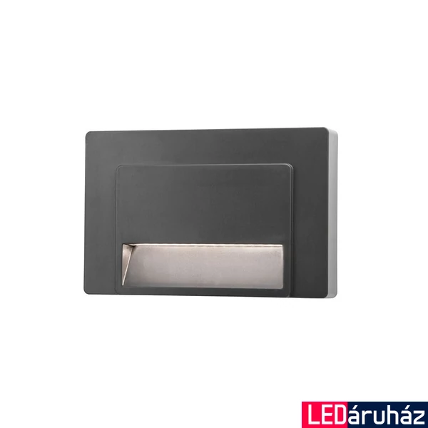Nova Luce LUTON kültéri fali lámpa, szürke, 3000K melegfehér, beépített LED, 1x1W, 90 lm, 8403626
