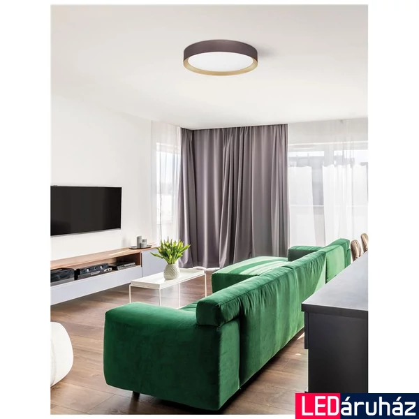 Nova Luce LUTON mennyezeti lámpa, barna, 3000K melegfehér, beépített LED, 1x47W, 3525 lm, 9818451