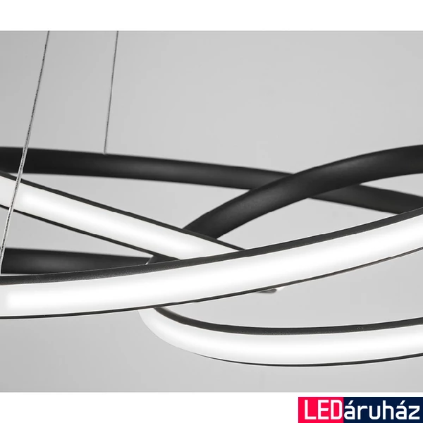 Nova Luce MENTON több ágú függeszték, fekete, 3000K melegfehér, beépített LED, 1x43W, 3013 lm, 9147112